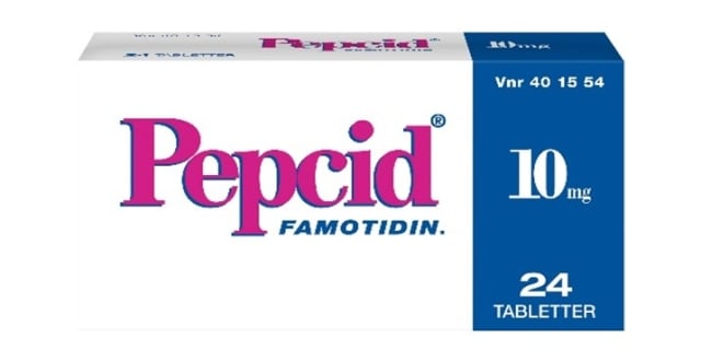 Bilde av pakning Pepcid 24 tabletter